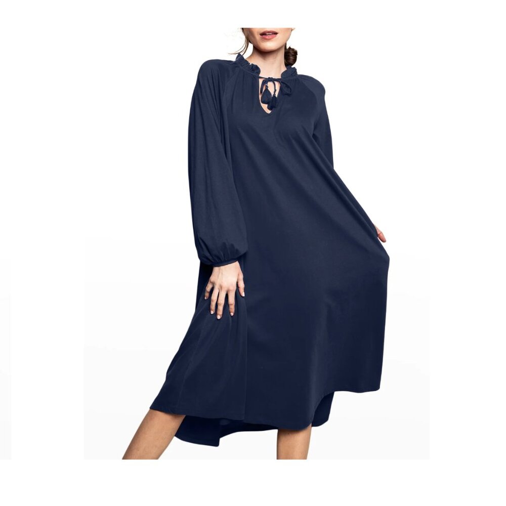 Lovely Petite Plume X J Crew 100% Pima Cotton Garbo Nightgown